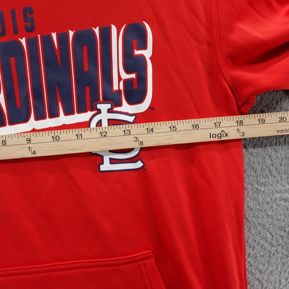 MLB St Louis Cardinals Youth Red Pullover Hoodie Sweatshirt XL 18/20 NEW - Picture 8 of 13